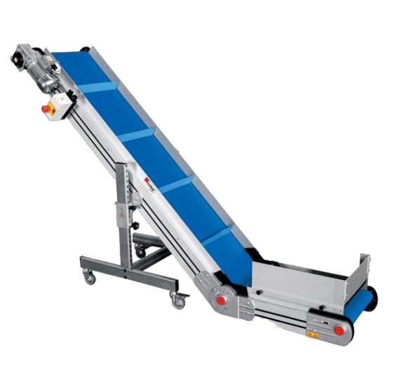 Cleated belt conveyor for inclined material handling